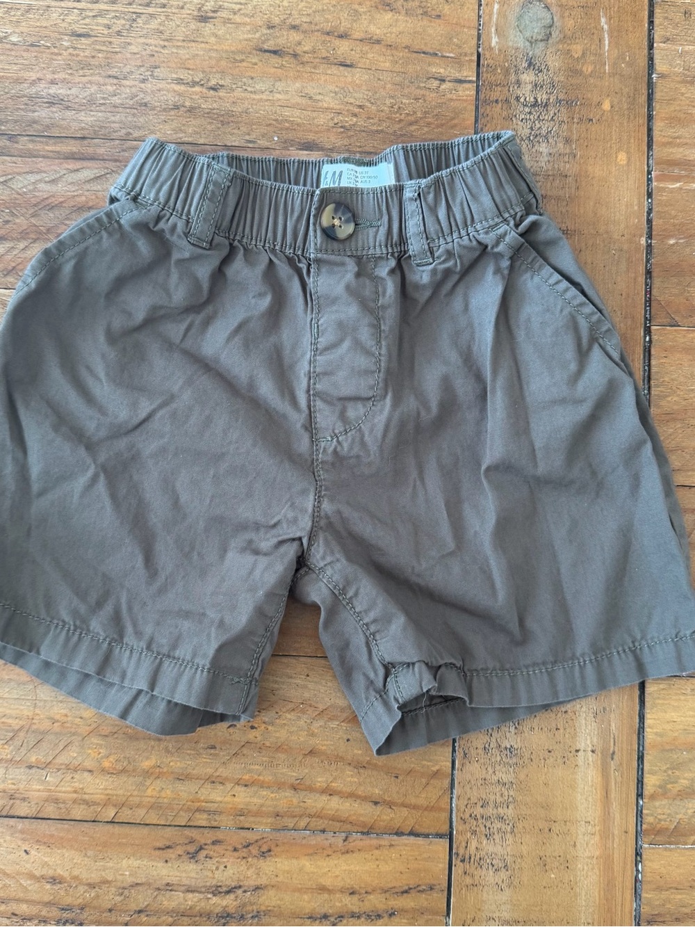 H&M Toddler Olive Green Elastic Waist Shorts